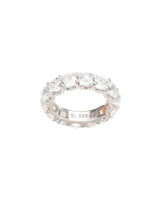 Suzy Levian White Silver Cz Ring
