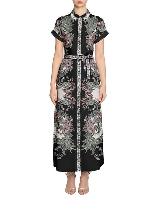 Marchesa Black Notte Garden Of Eve Maxi Dress