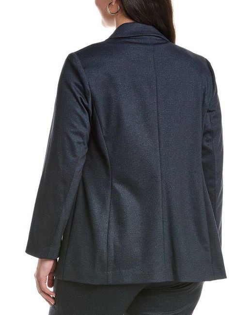 Anne Klein Black Plus Notch Collar Blazer