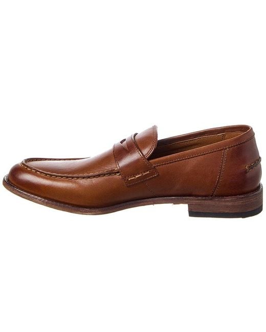 Frye Brown Tyler Leather Penny Loafer for men