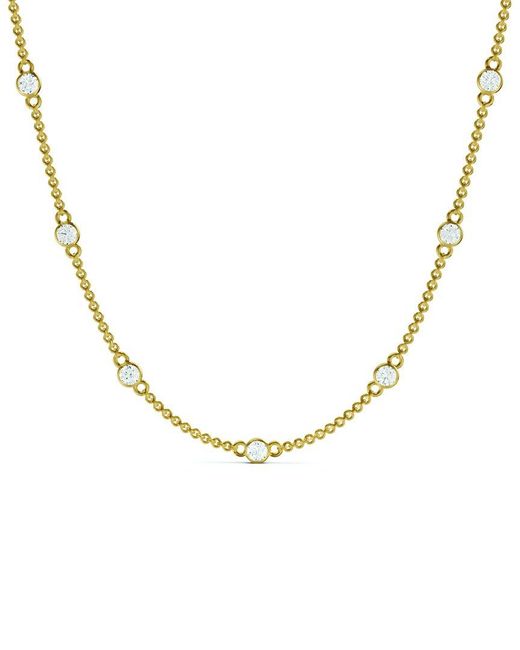 Lab Grown Diamonds Metallic 14K 2.00 Ct. Tw. Lab-Grown Diamond Station Necklace