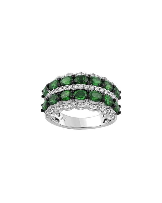 Brilliant Bloom Green 14K 0.50 Ct. Tw. Lab-Grown Diamond & Emerald Ring