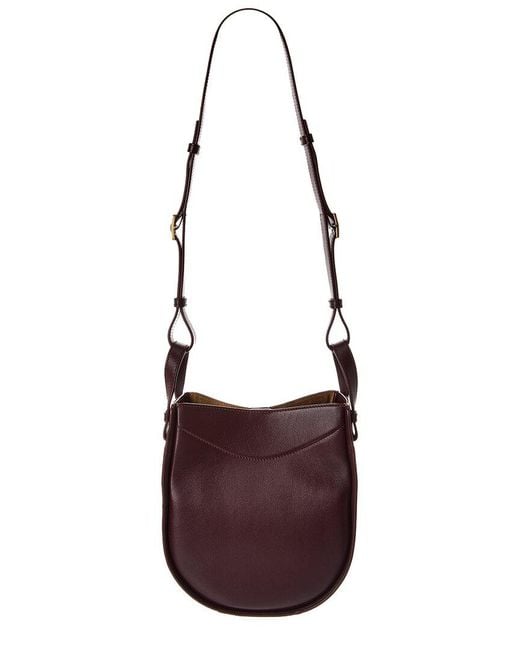 Loewe Purple Hammock Slice Leather Hobo Bag