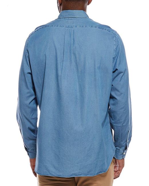 Isaia Blue Amalfi Sport Shirt for men