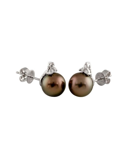 Masako Pearls Multicolor 14k 0.15 Ct. Tw. Diamond 9-10mm Pearl Set