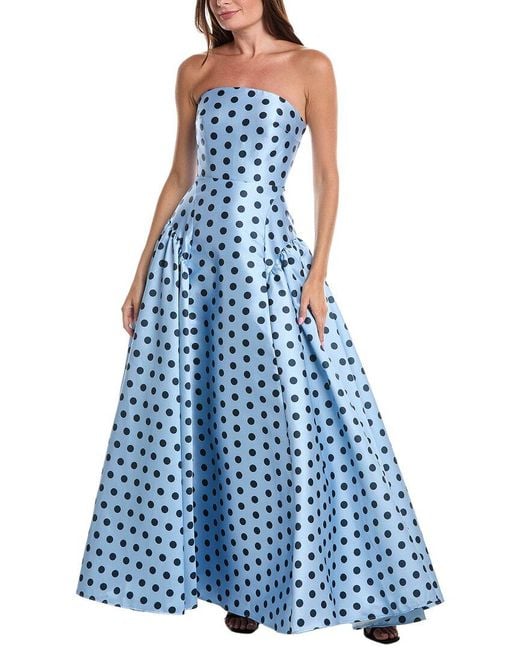 Mac Duggal Blue Mikado Gown