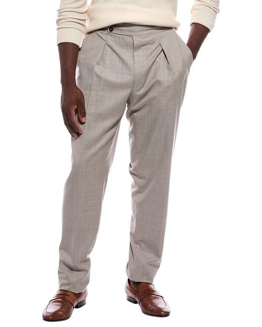 Canali Gray Wool Formal Pant for men