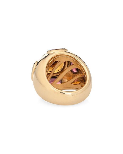 David Yurman Metallic Renaissance 18K Gemstone Statement Ring (Authentic Pre-Owned)
