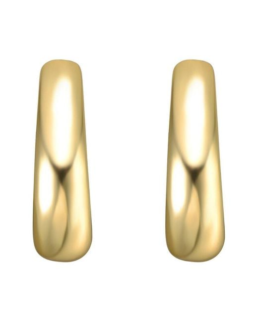 Genevive Jewelry Metallic Rachel Glauber Plated Hoop Earrings