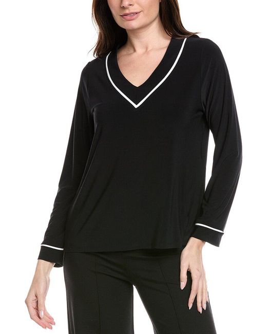 Joseph Ribkoff Black Contrast Trim Top