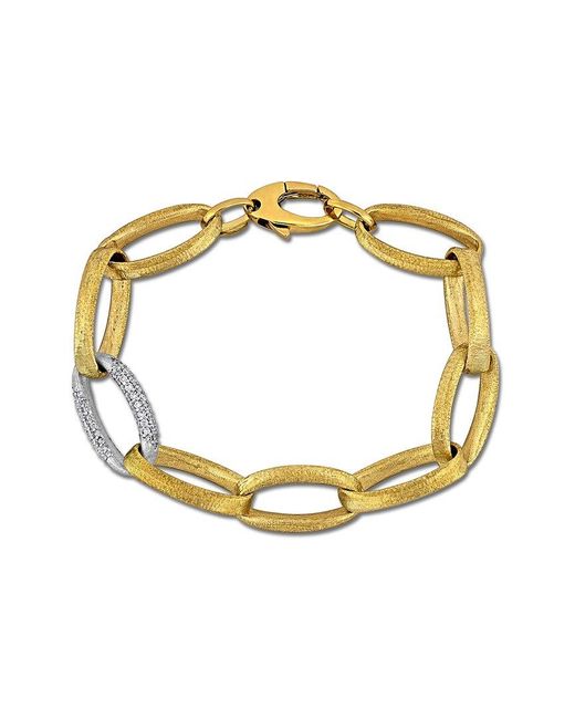 Rina Limor Metallic Two-Tone Diamond Link Bracelet