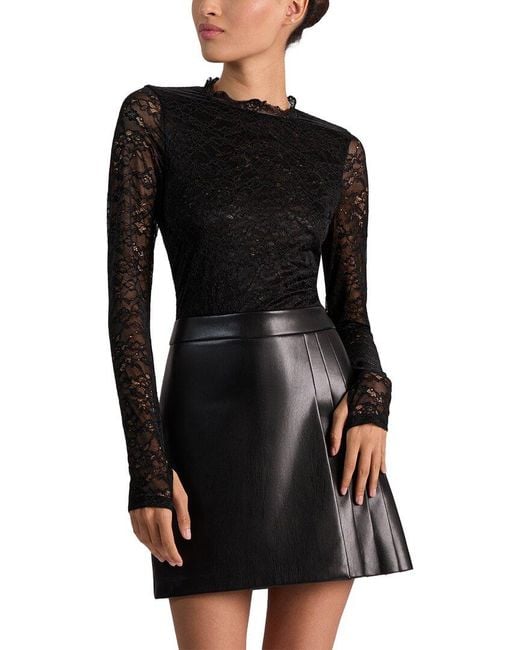 Alice + Olivia Black Chara Mini Dress