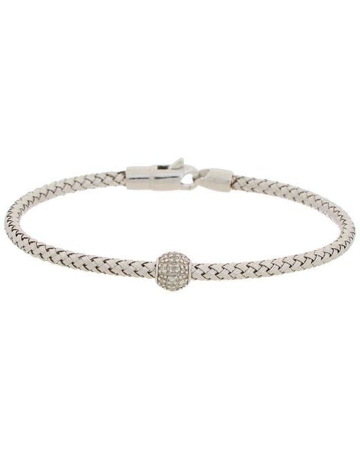 Meshmerise White 18K Rose Vermeil 0.05 Ct. Tw. Diamond Mesh Bangle