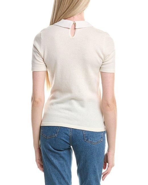 J.McLaughlin White Lucy Cashmere Sweater
