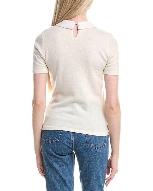 J.McLaughlin White Lucy Cashmere Sweater