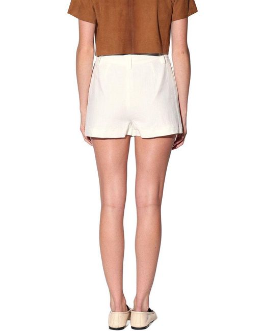 Walter Baker White Benji Linen-Blend Short