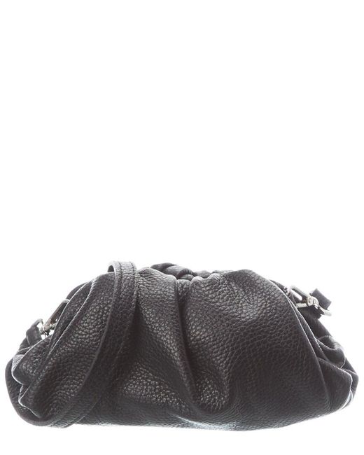 Italian Leather Suede Shoulder Bag in Black Lyst UK