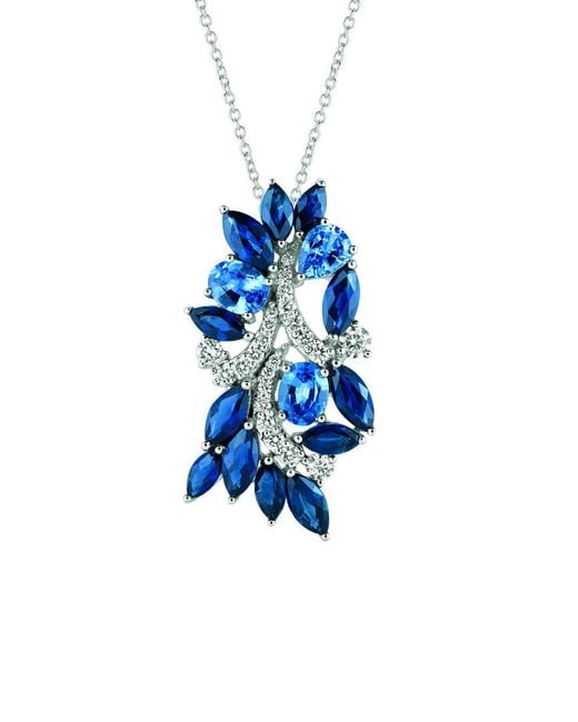 Le Vian Blue Le Vian 14k 2.95 Ct. Tw. Diamond & Sapphire Necklace