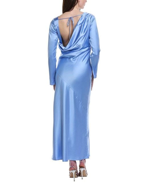 Line & Dot Blue Gramercy Maxi Dress
