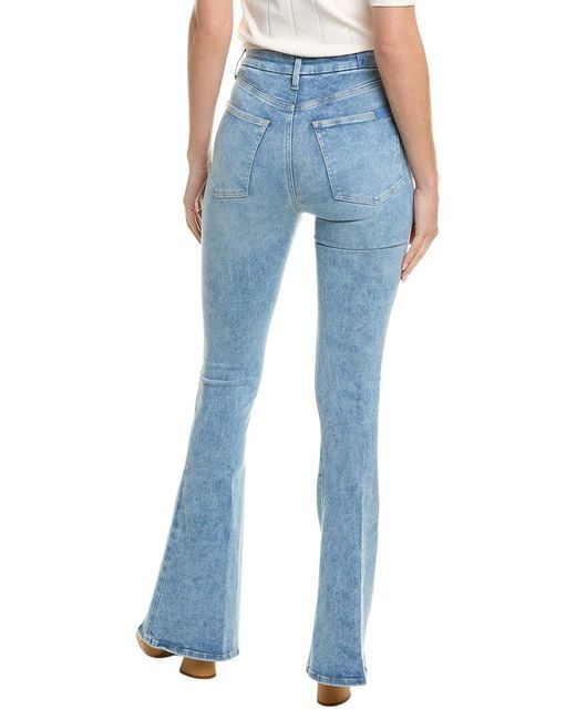 7 For All Mankind Blue Ultra High Rise Skinny Flare Met Jean
