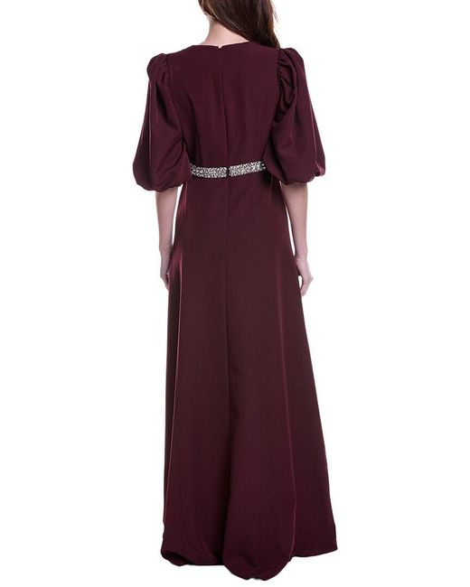 Rene Ruiz Purple Embellished Gown