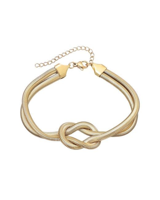 Adornia Metallic Tarnish Resistant 18K Plated Knot Bracelet