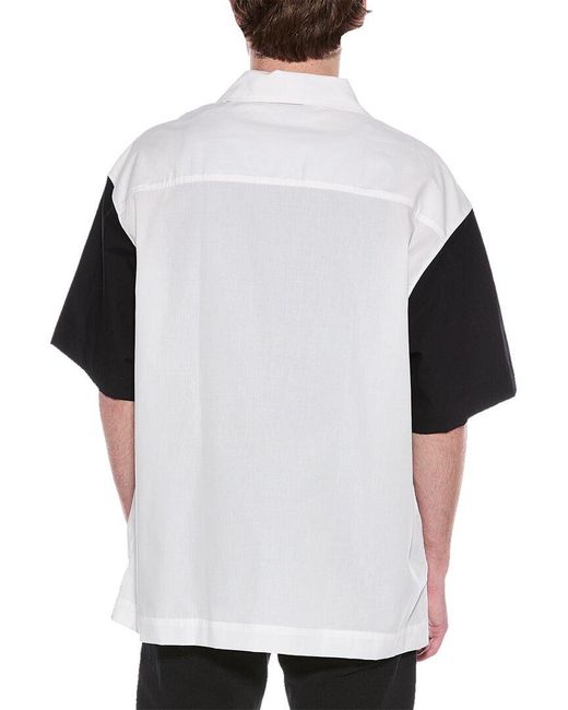 Boss White Cuban Collar Shirt for men