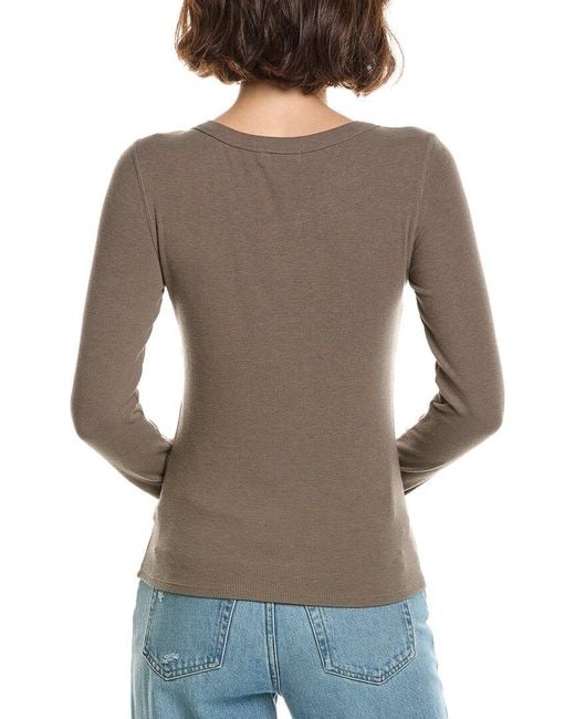 Z Supply Gray Renae Rib Top
