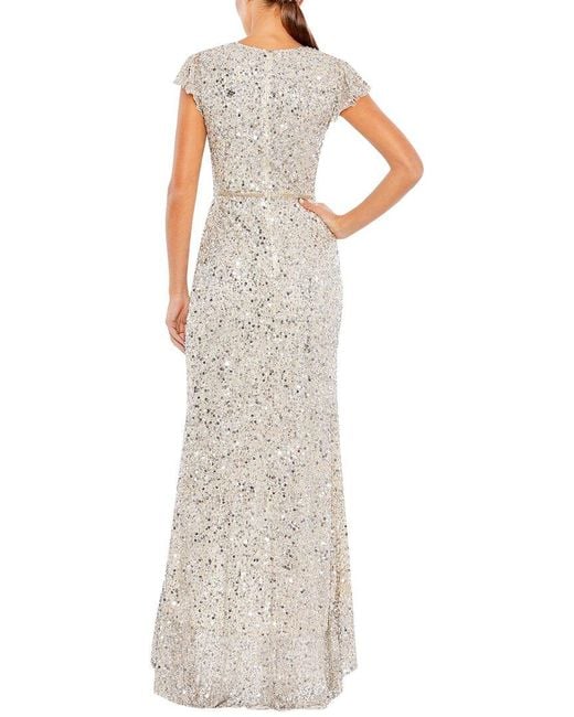 Mac Duggal White A-Line Gown