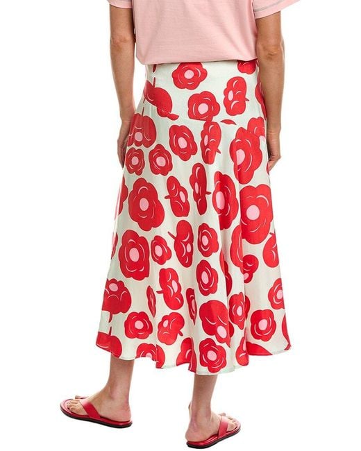 Marimekko Red Tanssit Tumma Skirt
