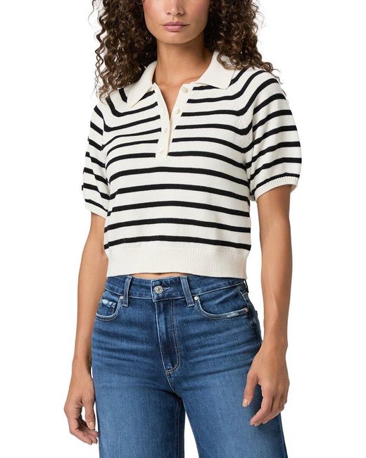 PAIGE White Birch Silk-Blend Top