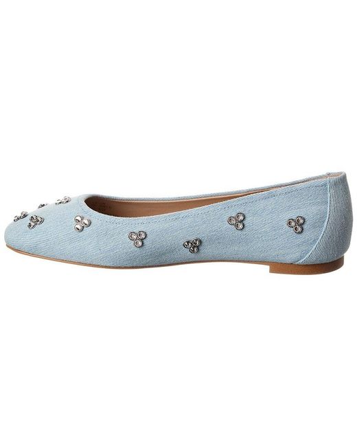 Stuart Weitzman Blue Tammy Denim Ballet Flat