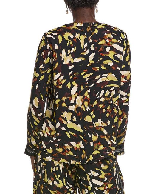 Joseph Ribkoff Black Rhinestone Blouse