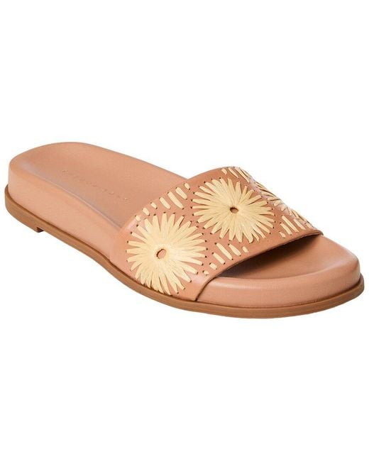 Jack Rogers Brown Somerset Raffia & Leather Sandal