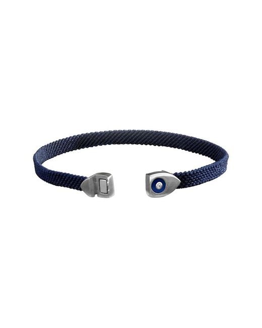 Karma and Luck Blue Plated Cz Magnetic Bracelet