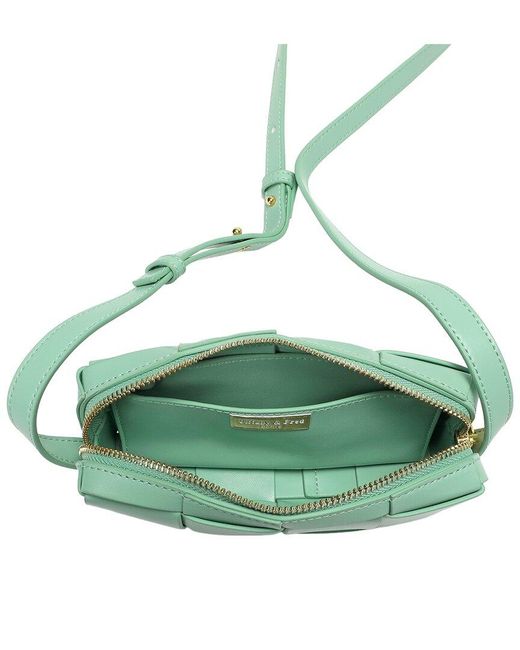 Tiffany & Fred Paris Green Tiffany And Fred Paris Woven Leather Mini Crossbody Bag