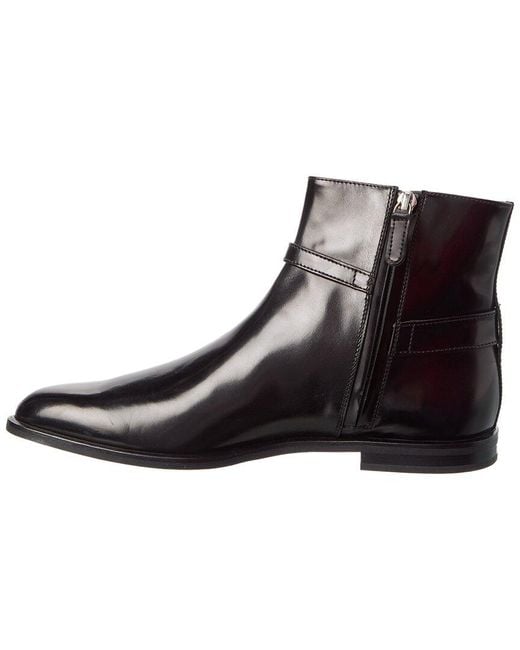 Tod's Black Leather Bootie