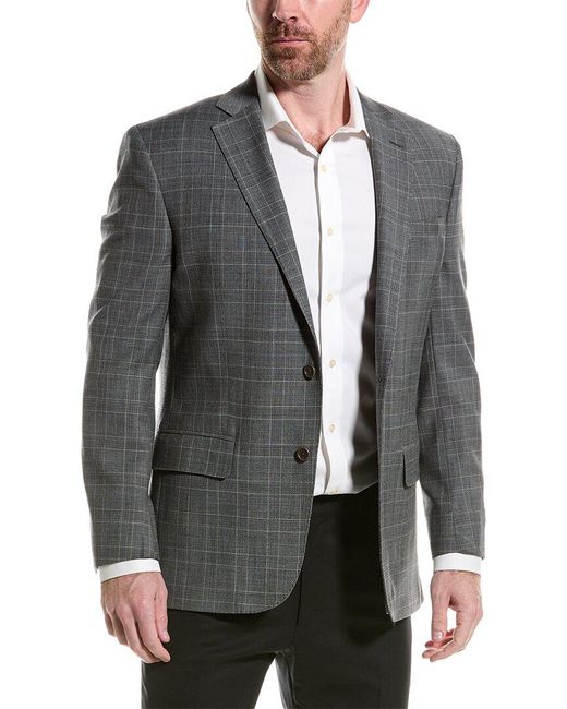 Brooks Brothers Gray Classic Fit Wool-blend Suit Jacket for men