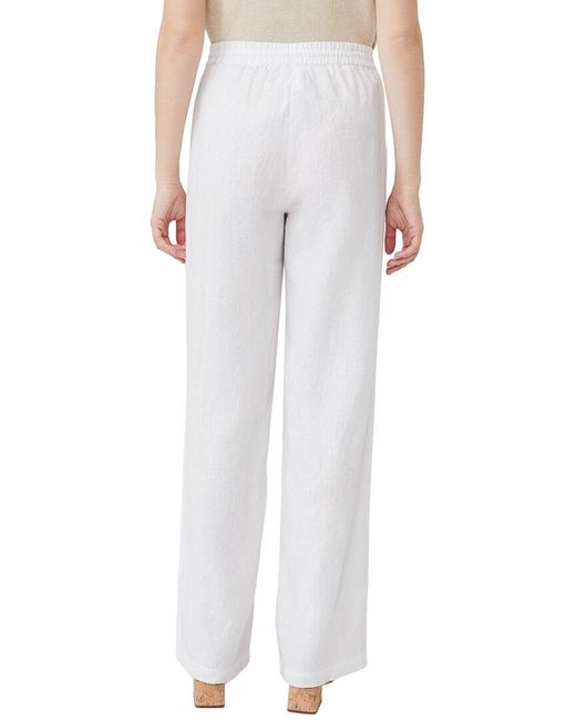 J.McLaughlin White Surya Linen Pant