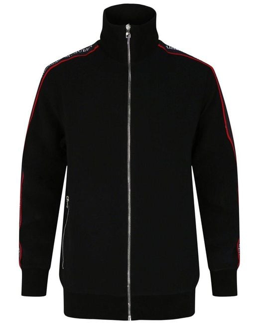 McQueen Black Logo Tape Track Jacket for men