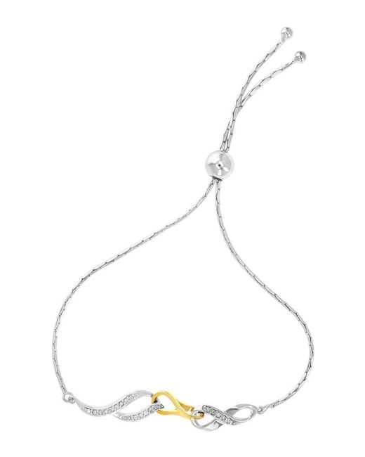 Amairah Metallic Vermeil 0.10 Ct. Tw. Diamond Bolo Bracelet