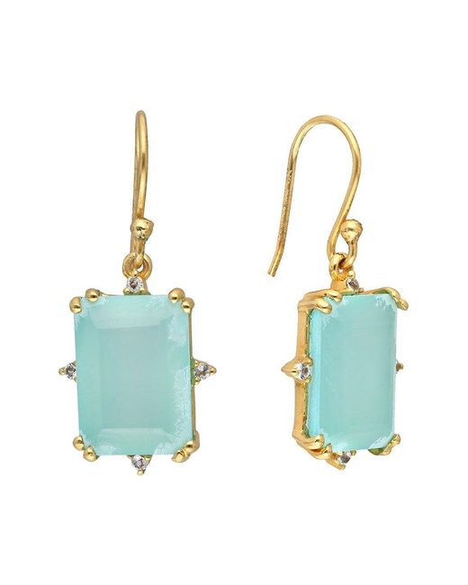 TIRAMISU Blue 14K Over 16.15 Ct. Tw. Gemstone Earrings