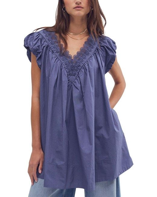 Free People Blue Sundazed Mini Dress