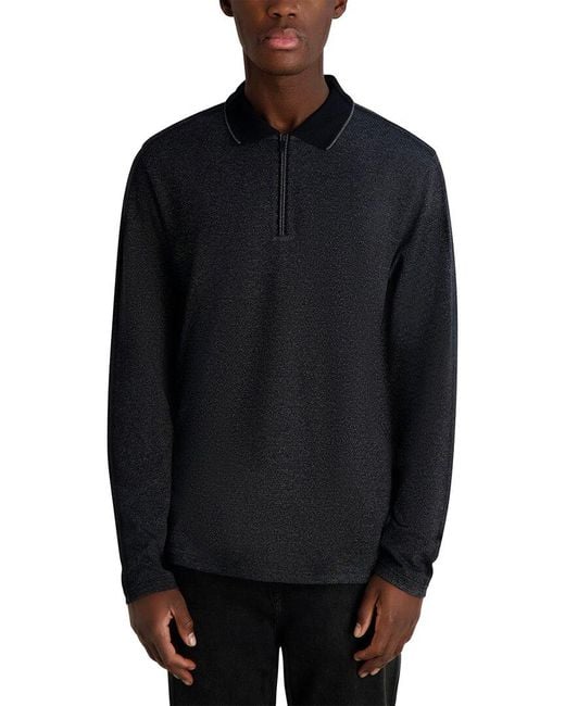 Karl Lagerfeld Black 1/4-Zip Pullover for men