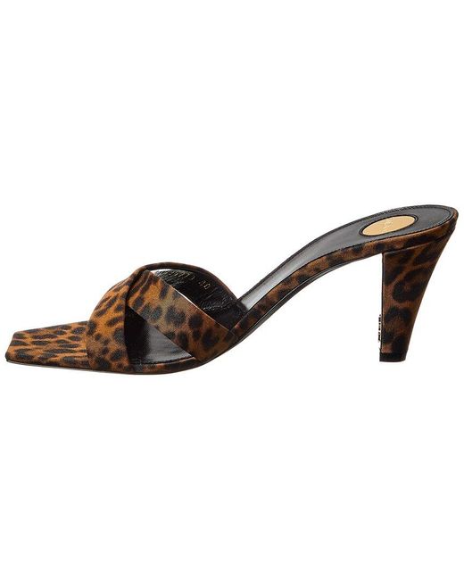 Saint Laurent Brown Jill Grosgrain Sandal