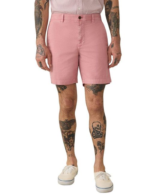 Faherty Brand Pink Essential Chino Short for men