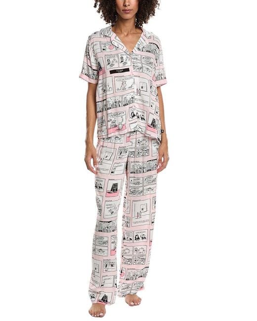 Kate Spade White 2Pc Top & Pant Pajama Set