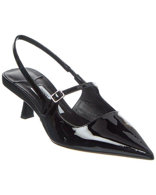 Jimmy Choo Black Didi 45 Patent Slingback Pump