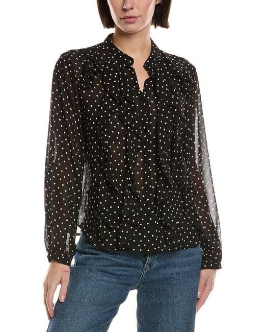 Avantlook Black Ruffle Blouse