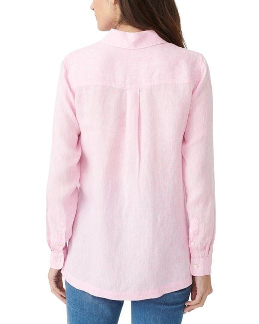 J.McLaughlin Pink Trove Linen Blouse